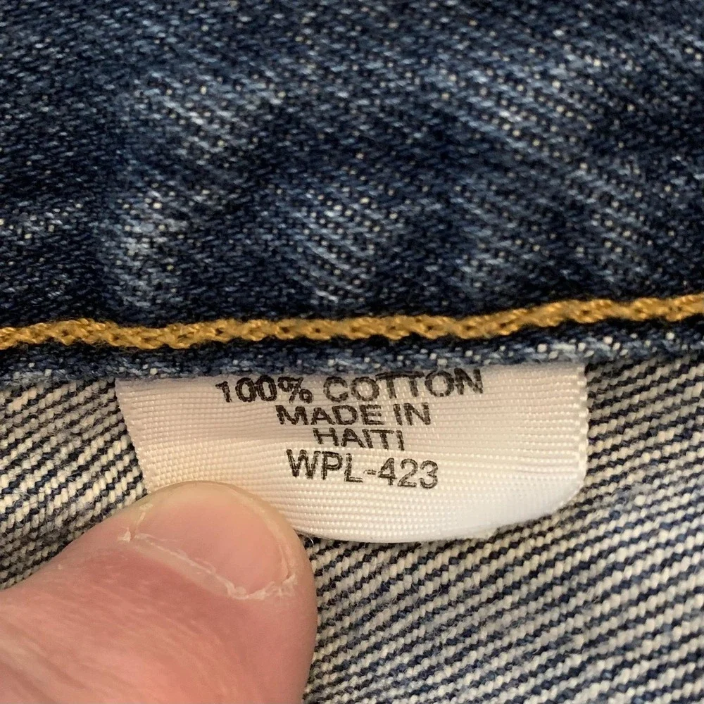 Levi's 501 Shorts Mens 31 Blue Denim Cutoff Frayed Button Fly‎ High Rise Cheeky